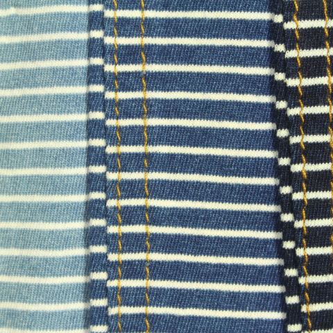 White Horizontal-Stripe Jersey Knit