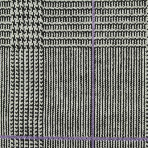 Plaid Polyester Viscose Stretch Knit Fabric