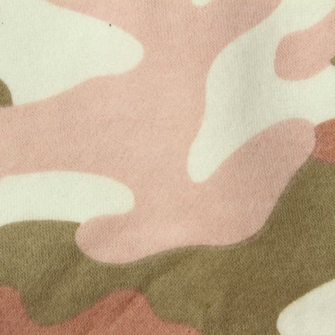 Cream Camo French Terry, Cotton-Poly