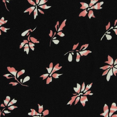 Pink Floral Woven, Viscose