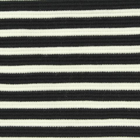 Striped Polyester Viscose Stretch Knit Fabric