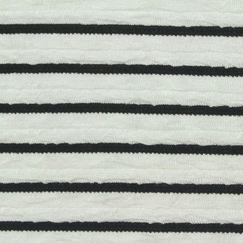 Black Horizontal-Stripe Knit, Polyester
