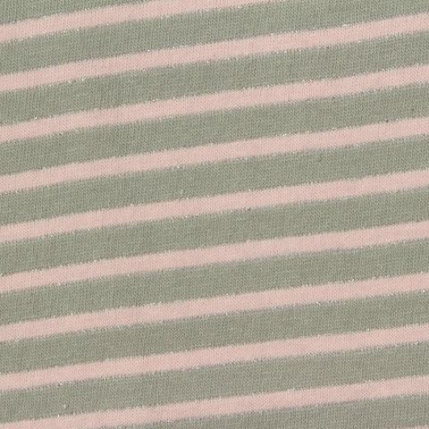 Striped Cotton Metallic Jersey Knit Fabric