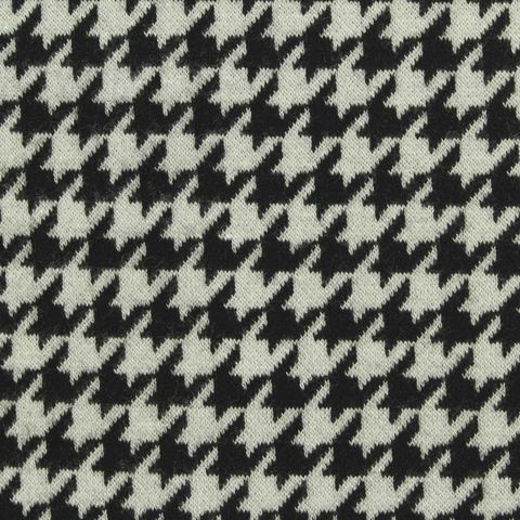 Black Houndstooth Knit, Viscose-Nylon