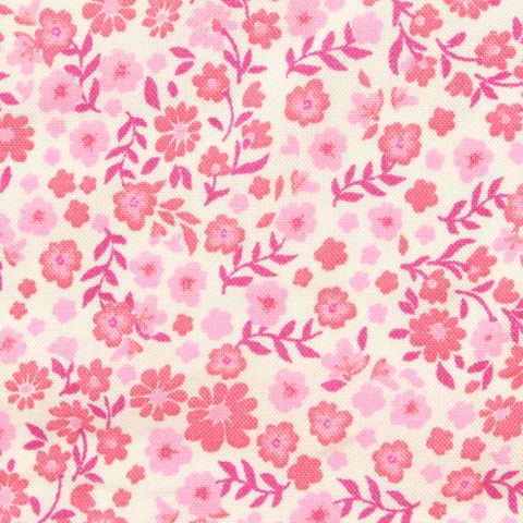 Fine Floral 100% Viscose Woven Fabric