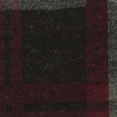 Bold Plaid Polyester Viscose Stretch Knit Fabric