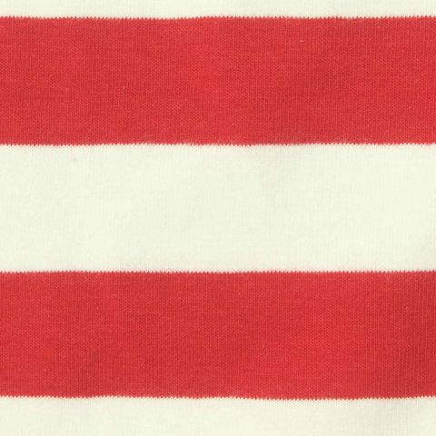 Bold Striped Cotton Stretch Knit Fabric