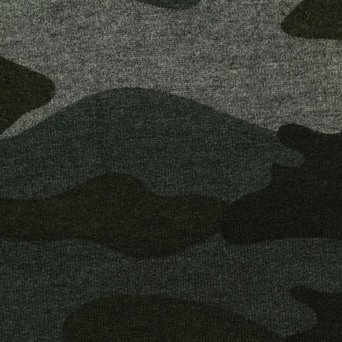 Grey Camo French Terry, Viscose-Cotton