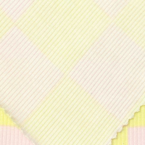 Soft Pink Abstract Rib Knit, Viscose