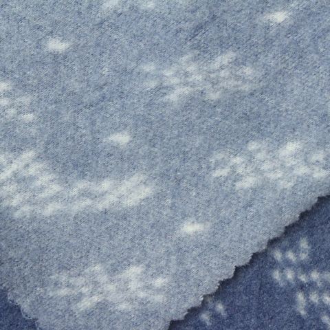 White Geometric Fleece, Polyester