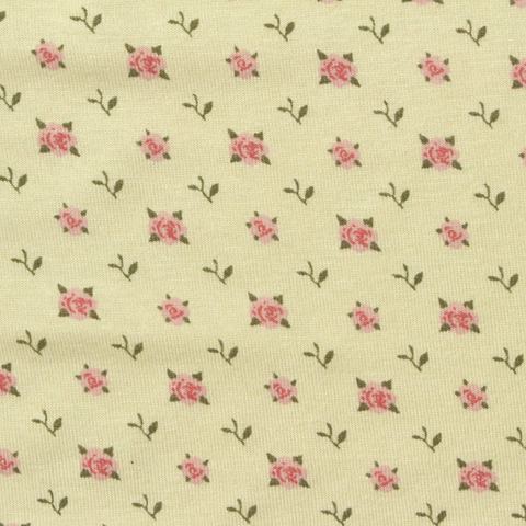 Fine Floral 100% Viscose Jersey Knit Fabric