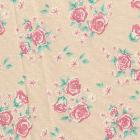 Floral Viscose Stretch Knit Fabric