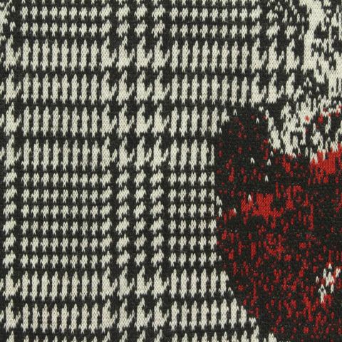 Jacquard Polyester Viscose Stretch Interlock Knit Fabric
