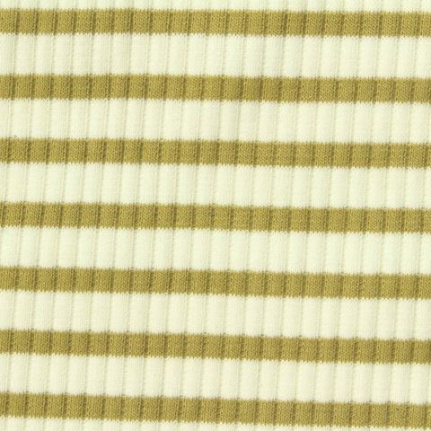 Striped Cotton Polyester Stretch Knit Fabric