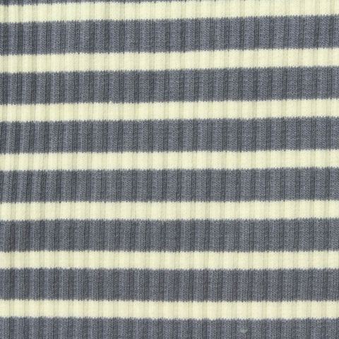 Striped Cotton Polyester Stretch Knit Fabric