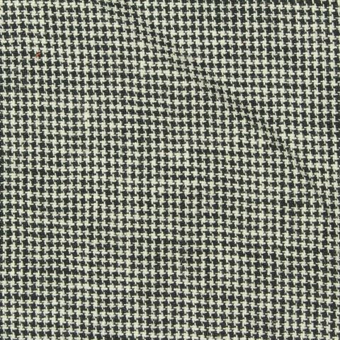 Black Houndstooth Woven, Linen-Cotton