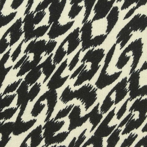 Animal Print Brushed Viscose Polyester Stretch French Terry Fabric