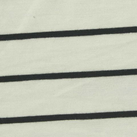 Striped Polyester Viscose Stretch Jersey Knit Fabric