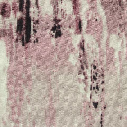 Pink Brushstroke French Terry, Viscose