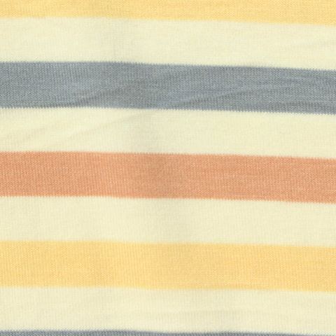 Striped Polyester Viscose Stretch Jersey Knit Fabric