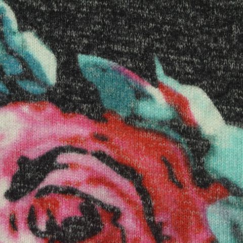 Bold Floral Brushed Viscose Polyester Stretch Jersey Knit Fabric