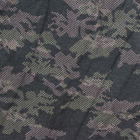 Dark Grey Camo Ponte Knit, Viscose-Nylon