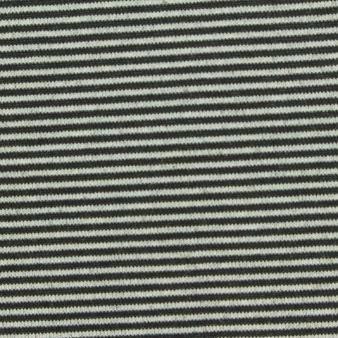 Black Horizontal-Stripe Corduroy, Cotton-Poly