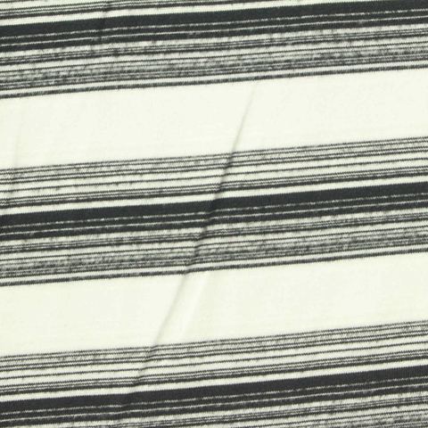 Off-White Horizontal-Stripe Knit, Polyester