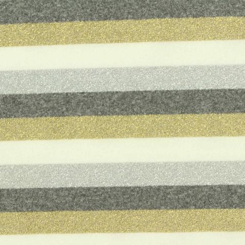 Bold Striped Metallic Polyester Stretch Knit Fabric