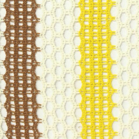 Bold Striped Polyester Cotton Chunky Knit Fabric