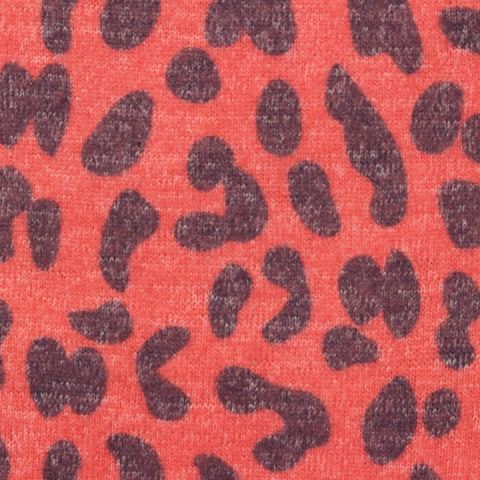 Animal Print Viscose Polyester Stretch Chunky Knit Fabric