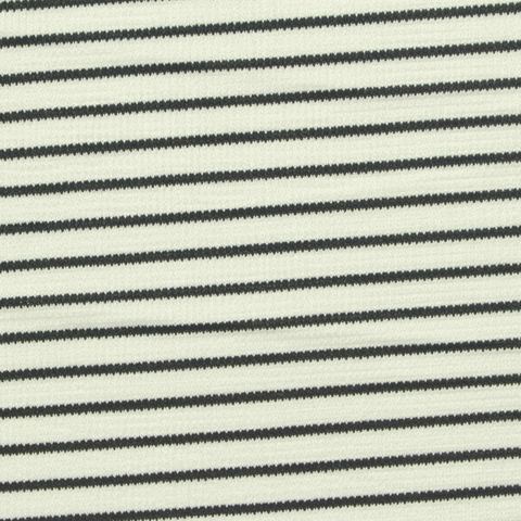 Black Horizontal-Stripe Knit, Polyester