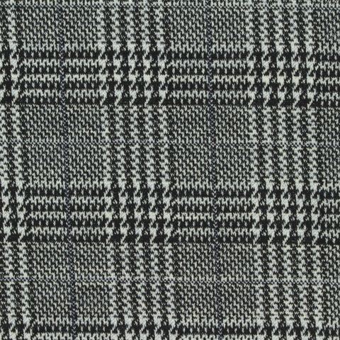 Bold Plaid Polyester Viscose Stretch Knit Fabric