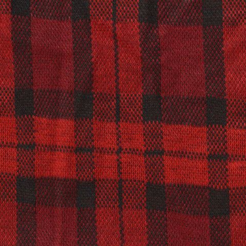 Bold Plaid Polyester Cotton Knit Fabric