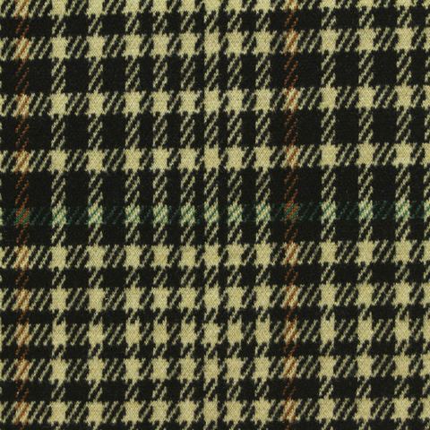 Plaid Polyester Viscose Stretch Interlock Knit Fabric