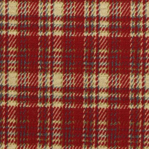 Bold Plaid Polyester Viscose Stretch Interlock Knit Fabric