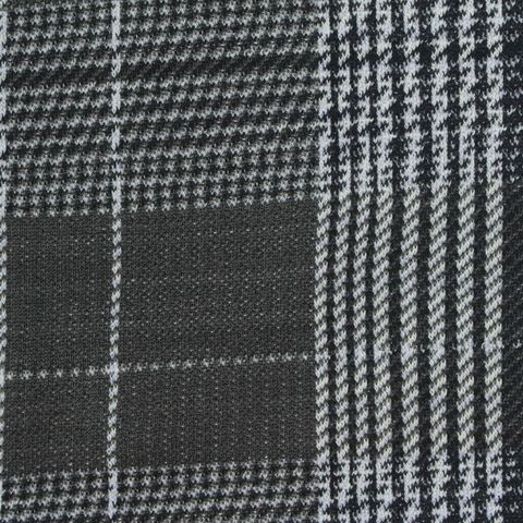 Black Plaid Jacquard, Polyester