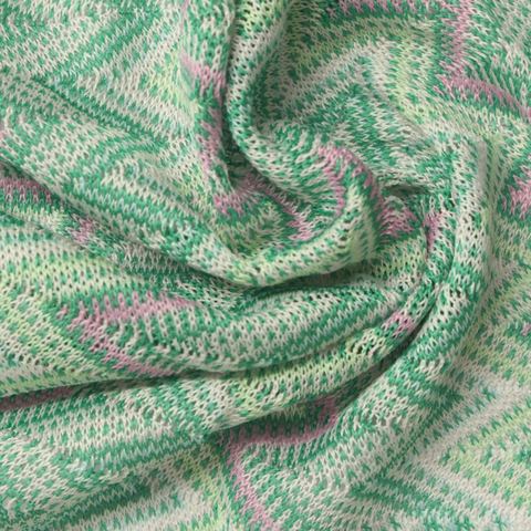 Green Geometric Jacquard, Polyester