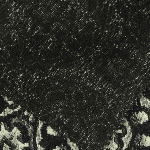 Black Leopard Jacquard, Poly-Viscose, 240 gsm
