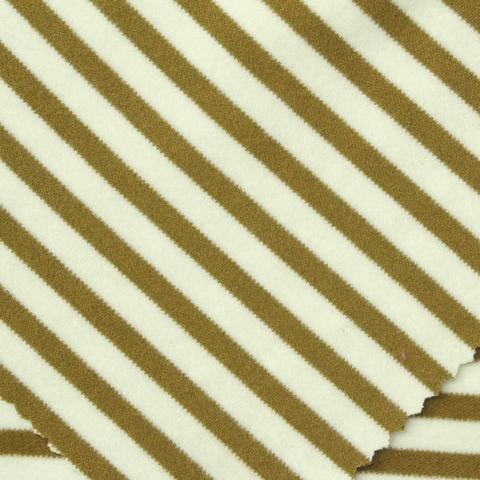 Striped Polyester Stretch Velvet Fabric