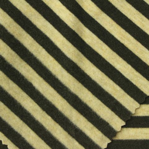 Dark Green Stripes Knit, Polyester