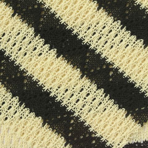 Striped Polyester Viscose Pointelle Knit Fabric