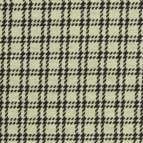 Fine Plaid Polyester Stretch Knit Fabric