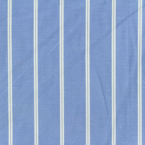 Blue Vertical-Stripe Woven, Poly-Cotton