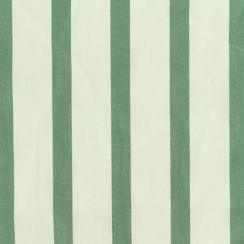 Green Vertical-Stripe Woven, Poly-Cotton