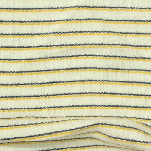 Fine Striped Cotton Polyester Stretch Crepe Fabric