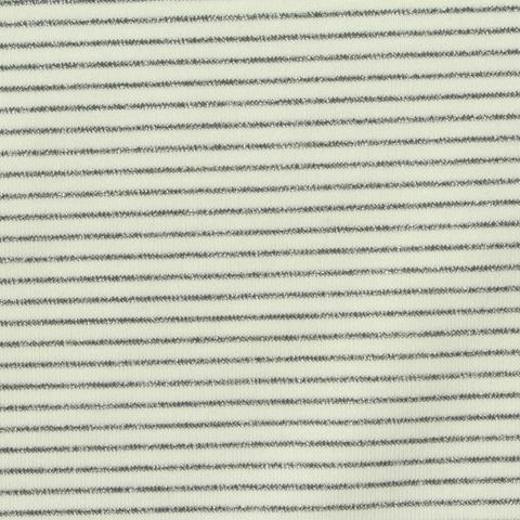 Fine Striped Polyester Viscose Metallic Stretch Jersey Knit Fabric