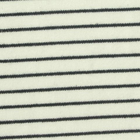 Fine Striped Polyester Viscose Stretch Knit Fabric