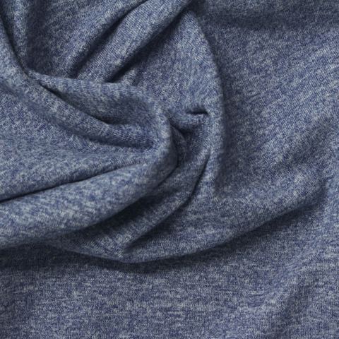 Heather Brushed Polyester Stretch Knit Fabric