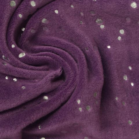 Fine Dotted Polyester Stretch Velvet Fabric